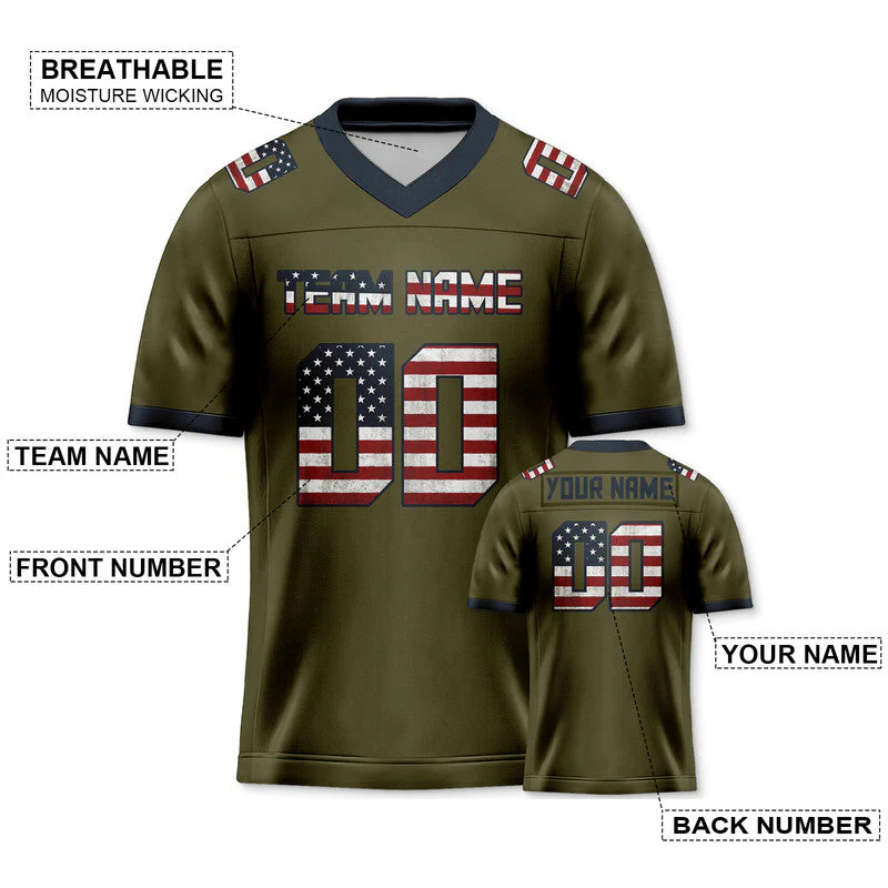 Custom USA Flag Football Jersey2