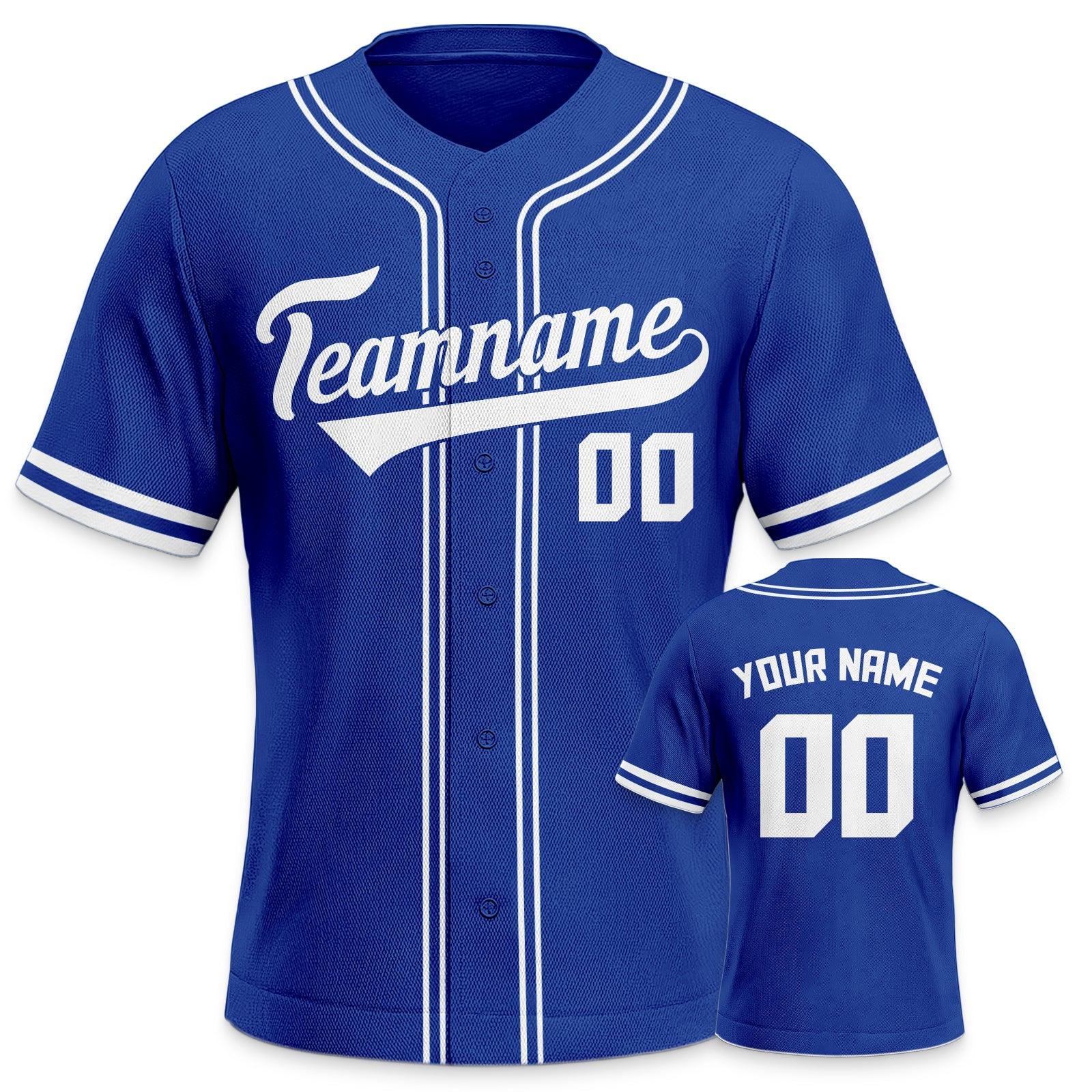 Custom Royal White-Blue Authentic Classic Baseball Jersey